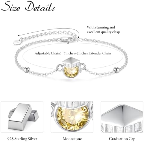 Palpitate Graduation Gifts for Her 2025 Graduation Bracelet Birthday Graduate Jewelry Gifts for Women - Image 3