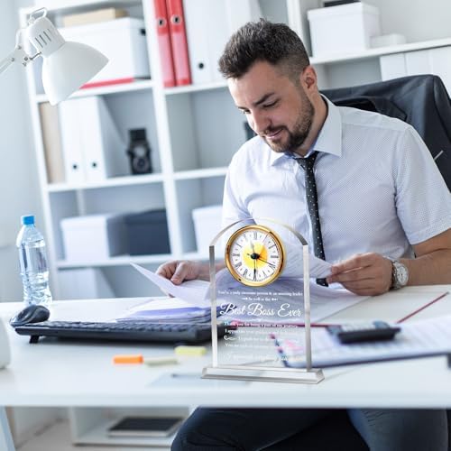Landical Boss Clock Gifts Acrylic Boss Birthday Gifts for Men Women - Image 4