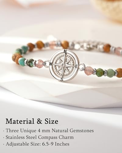 Compass Bracelet for Women, Retirement You Will Be Missed Travel Gifts - Image 3
