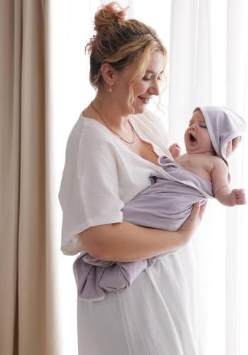 Momcozy Baby Towels, Soft Absorbent Bath Towel for Newborn&Toddler, Leaves - Image 3