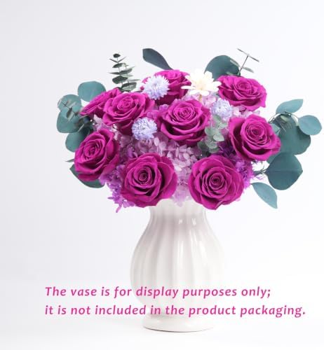 Lovenfold Flowers for Delivery Birthday Flowers Gift for Her,Preserved Flowers Bouquet 9 Roses Bouquet,Birthday Gifts for Women Mom Grandma(9 Purple Roses) - Image 4