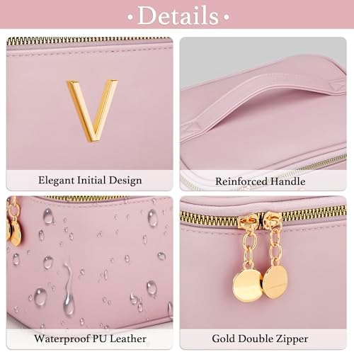 Personalized Initial Travel Makeup Toiletry Bag Gifts for Women - Image 6