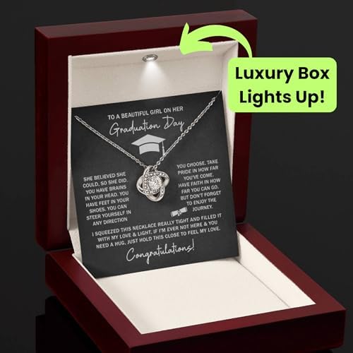2025 Graduation Gifts for Her | Inspirational Graduation Necklace with Message Card & Gift Box | Jewelry for Women, Daughter, Girlfriend, Sister, Classmate | High School & College Grad Gift - Image 2