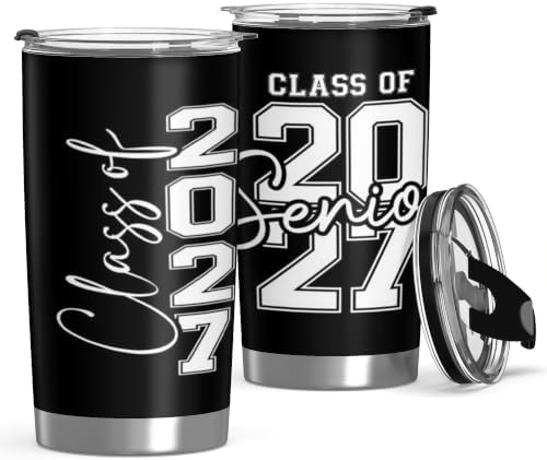 Class of 2027 Senior Night Gifts for Men Women 20oz Seniors Year Tumbler by Konijoyce