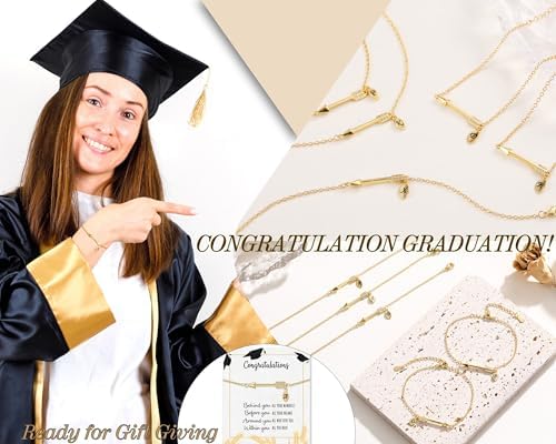 2026 Graduation Gifts, Graduation Gift for Her High School College Graduation Gifts for Teen Girls 5th 8th Grade Masters Degree Grads Initial Bracelets for Women Letter A-Z Charm Bracelet Daughter Niece Granddaughter Girlfriend Jewelry - Image 6