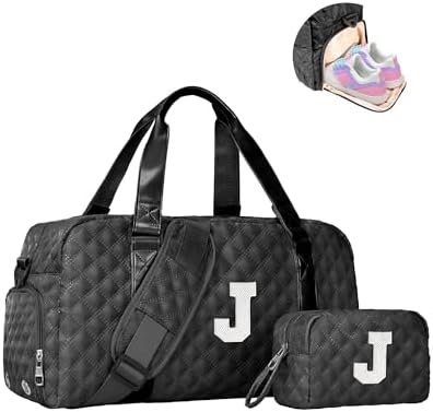 Gifts for Women Initial Dance Bag, Gym Bag, Teen Girls Gifts 10-16 by Elilier