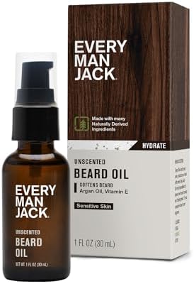 Every Man Jack Hydrating Beard Oil for Men, Unscented, 1oz by EveryManJack