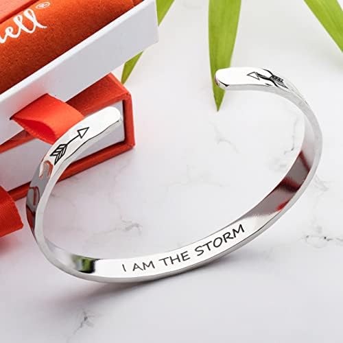 Carviell Bracelets for Women – 100+ Meaningful Engraved Messages – Solid 316L Surgical Stainless Steel Cuff Bracelet – Gift Ready - Image 4