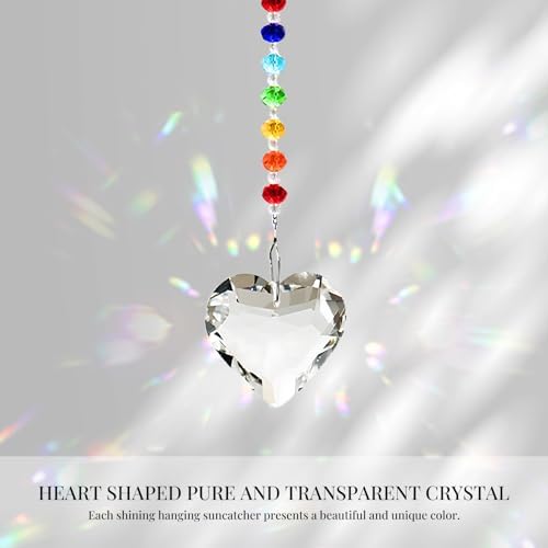 Hegelda Birthday Gifts for Women Friendship, for Friends Coworkers Her Wife Mom Daughter Sister Aunt Heart Crystals Suncacther (Thank You) - Image 3