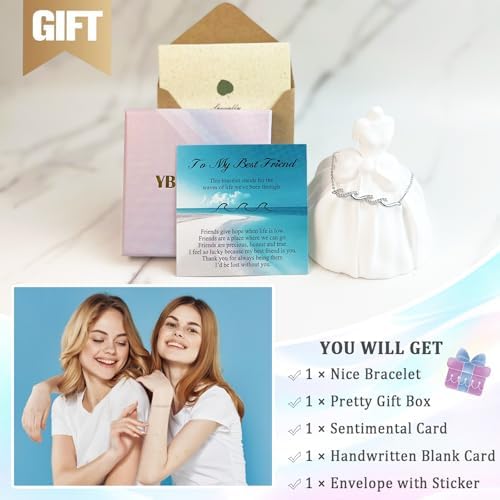 Gifts for Women, Cool Waves Bracelet Christmas Birthday Gift for Happy Birthday 21st, 30th, 40th, 50th, 60th Birthday Gift Ideas for Women Ladies Bestie Friend Sister Mom Daughter Wife Grandma - Image 5