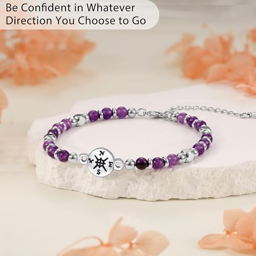 Graduation Gifts for Her 2026, Graduation Bracelet with Compass 5th 6th 8th Grade High Middle School College Graduates Gifts for Her Daughter Granddaughter - Image 3
