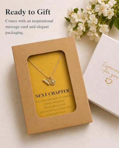 Zealmer Dainty 18K Gold Plated Compass World Map Pendant Necklace Graduation Gift for Friends - Image 5