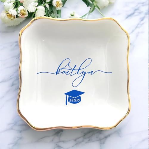 IZI POD Personalized Graduation Gifts for Her, Graduation Jewelry Dish, A Sweet Ending to a New Beginning, Gradua Senior Class of 2026, Gifts for Her, Women, Best Friends /5 - Image 5