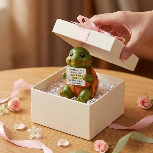 Lavezee Cute Turtle Statue Graduation Gifts for Girls Boys Her Him, Handmade Gift for College High Middle Elementary School Kindergarten, 2026 Back to School Positive Emotional Teacher Gifts - Image 7