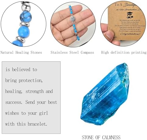 2026 Graduation Gift for Her,Graduation Inspirational Compass Bracelets - Image 3