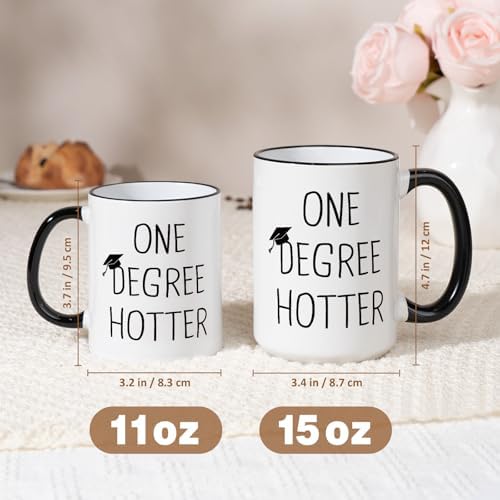 Petalsun Graduation Gift for Her, Him - 15oz Ceramic One Degree Hotter Mug - Image 3