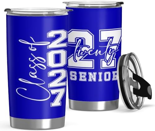 Class of 2027 Senior Night Gifts for Men Women 20oz Seniors Year Tumbler by Konijoyce