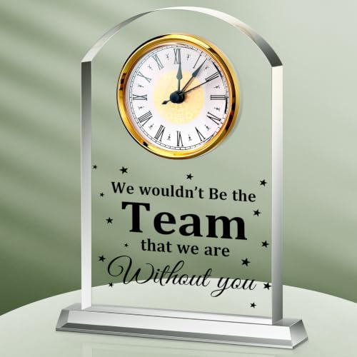 Landical Team Appreciation Gifts Acrylic Clock Thank You Gift for Coworker by Landical