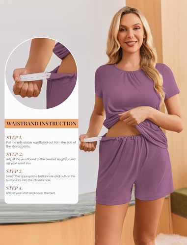 Ekouaer Maternity Nursing Pajamas Set 3 Piece Postpartum Breastfeeding Pjs - Image 4