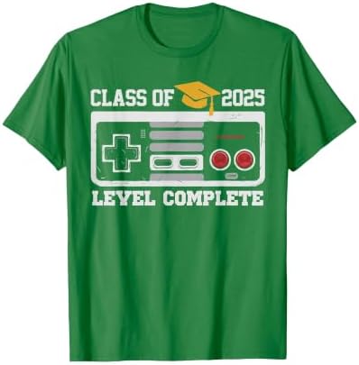 Class of 2025 Level Complete Video Gamer Senior Graduation T-Shirt by Unknown