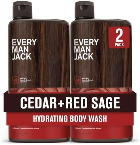 Every Man Jack Hydrating Body Wash for Men, Cedar Red Sage, 2pk by EveryManJack