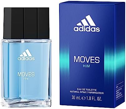 Adidas Moves Him Eau de Toilette 1 fl oz (Pack of 1), Notes of Green Apple, Cedarwood, Musk, Men's Fragrance, Long Lasting, Sporty Fragrance, Travel Size - Image 4