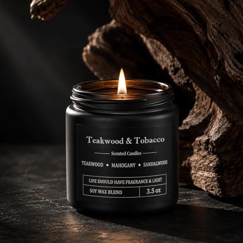 YMing 12 Pack Scented Candles for Men, Masculine Soy Candle Gift Set, 3.5 oz Each, Woody Leather Tobacco Coffee & Amber Scents, Gifts for Men Dad Husband Boyfriend - Image 4