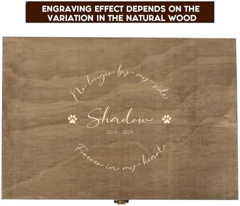 Personalized Pet Memorial Keepsake Box, Engraved Urn for Dogs & Cats - Image 5