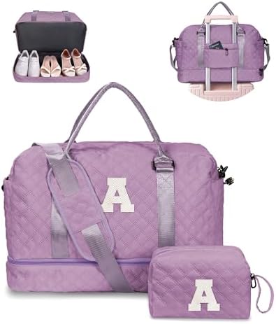 Gift for Women-Teenage Girl Gift Initial Duffle Bag-Gift for Teens by Vogewood