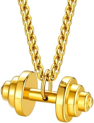 FaithHeart Sports Necklace for Men Women, Stainless Steel Gold Plated 3D Football/Soccer/Basketball/Volleyball Pendant Jewelry with Delicate Gift Packaging by FaithHeart