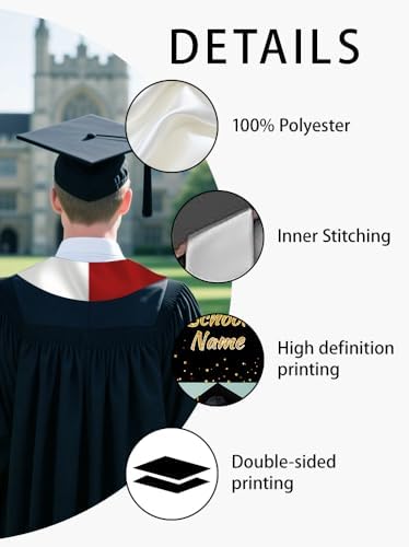 Personalized Graduation Stole Sash Custom Class of 2026 Congratulation Graduation Gifts with Photo - Image 4