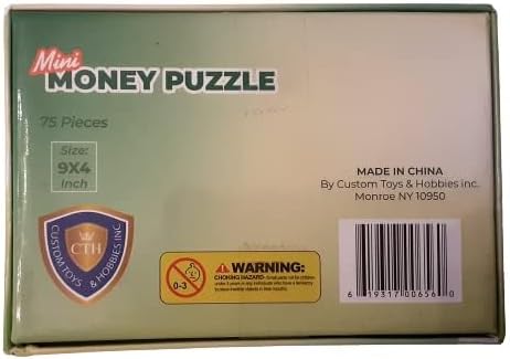 Dollar Bill Copy Money Puzzles - Adults Educational Kids Money Puzzle Souvenir Gift for Christmas Birthday Party Favor Mini Jigsaw Puzzle 9 x 4 in. (1000)