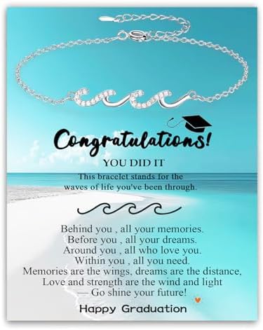 Gifts for Women, Cool Waves Bracelet Christmas Birthday Gift for Happy Birthday 21st, 30th, 40th, 50th, 60th Birthday Gift Ideas for Women Ladies Bestie Friend Sister Mom Daughter Wife Grandma by Unknown