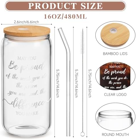 Employee Appreciation Gifts - 16oz Glass - Image 2