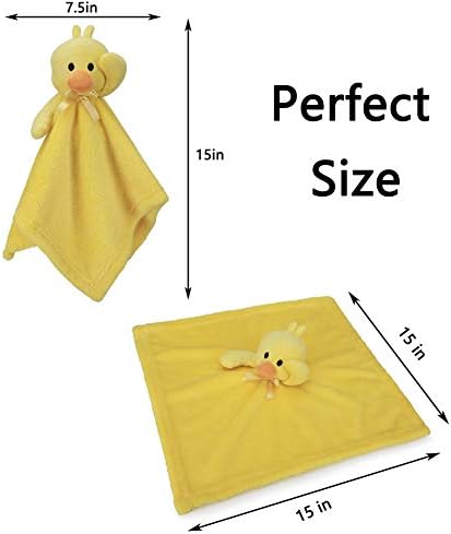 Pro Goleem Duck Security Blanket Soft Yellow Baby Lovey Unisex Lovie Baby Gifts for Newborn Toddler Snuggle Toy Stuffed Animal 16 Inch - Image 5