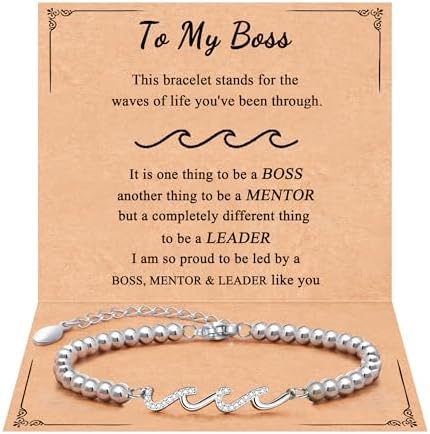QWNHONEY Waves of Life Bracelet Inspirational Birthday Gifts for Bestie Sister 16th 18th 21st 30th 40th 50th 60th Birthday Gifts for Women by QWNHONEY