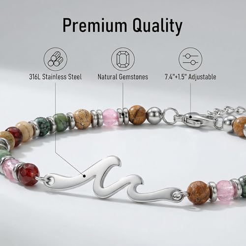 LINGYUAN Graduation Bracelet for Her 2026, Beaded Jewelry Gift with Inspirational Message Card, Adjustable Keepsake for High School or College Graduate - Image 2