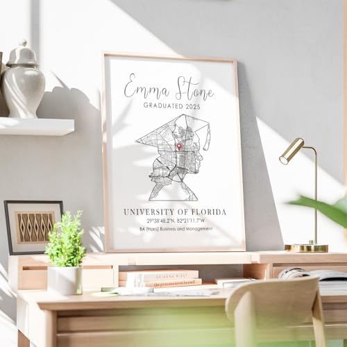 Personalized Map Print College Graduation Gift For Son, High School Graduation Map For Daughter From Mom and Dad, Grads Class of 2026 Sign Room Décor, Custom Gift For Friends Design 9 - Image 2