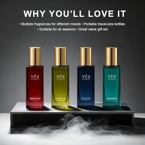 Ycz Luxury Men's Fragrance Gift Set, 4 x 25 mL Eau De Parfum - Image 5