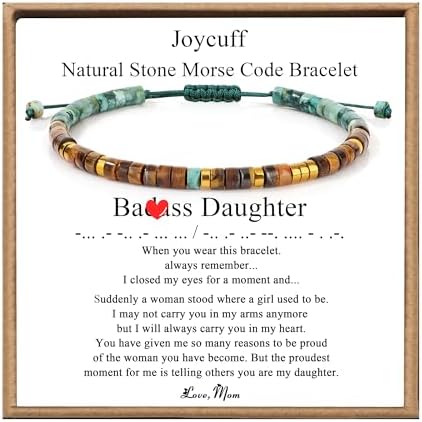 JoycuFF Morse Code Bracelets Christmas Birthday Gifts for Women Her by Joycuff