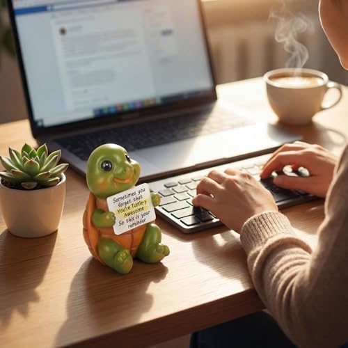 Lavezee Cute Turtle Statue Graduation Gifts for Girls Boys Her Him, Handmade Gift for College High Middle Elementary School Kindergarten, 2026 Back to School Positive Emotional Teacher Gifts - Image 5