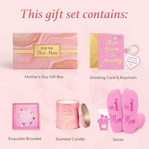 Mothers Day Gift for Mom - Scented Candle, Bracelet, Socks for Mom - Image 6