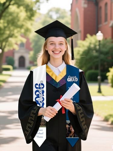 Personalized Graduation Stole Sash Custom Class of 2026 Congratulation Graduation Gifts with Photo - Image 5