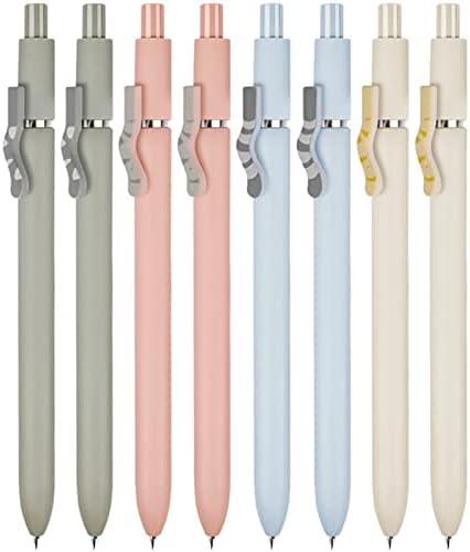 UIXJODO Cat Pens, 8 Pcs 0.5mm Cute Kawaii Black Ink Fine Point Smooth Writing, High-End Series Cat's Tail Retractable for Journaling Note Taking by UIXJODO