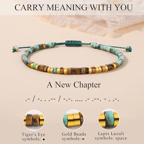 JoycuFF Morse Code Bracelets Christmas Birthday Gifts for Women Her - Image 3