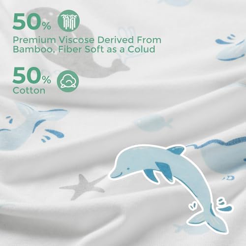 Momcozy Baby Towels, Soft Absorbent Bath Towel for Newborn&Toddler,Whale - Image 3