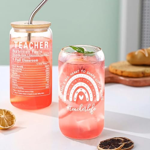Teacher Appreciation Gifts for Women, Thank You Gifts for Teachers from Students – Teachers Day, End of Year, Graduation, Retirement, Birthday Gift Basket with 16oz Drinking Cup, Journal(Orange Pink) - Image 3