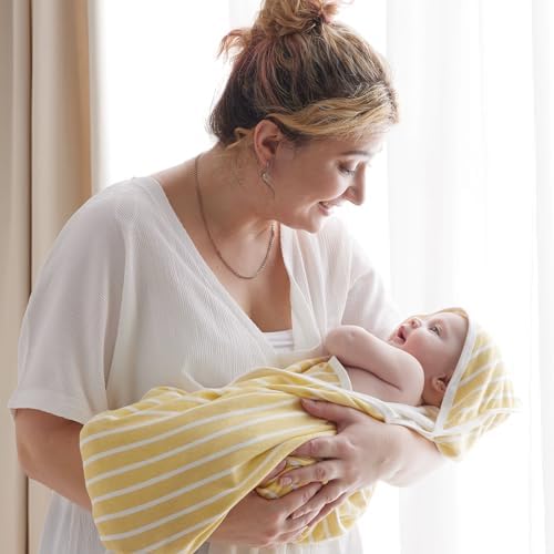 Momcozy Baby Towels, Soft Absorbent Bath Towel for Newborn&Toddler,Lemon - Image 5