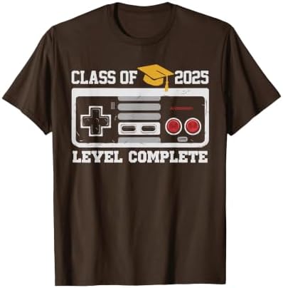 Class of 2025 Level Complete Video Gamer Senior Graduation T-Shirt by Unknown