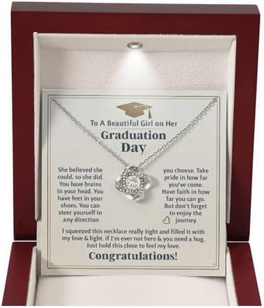 2025 Graduation Gifts for Her | Inspirational Graduation Necklace with Message Card & Gift Box | Jewelry for Women, Daughter, Girlfriend, Sister, Classmate | High School & College Grad Gift by FGFamilyGiftMall